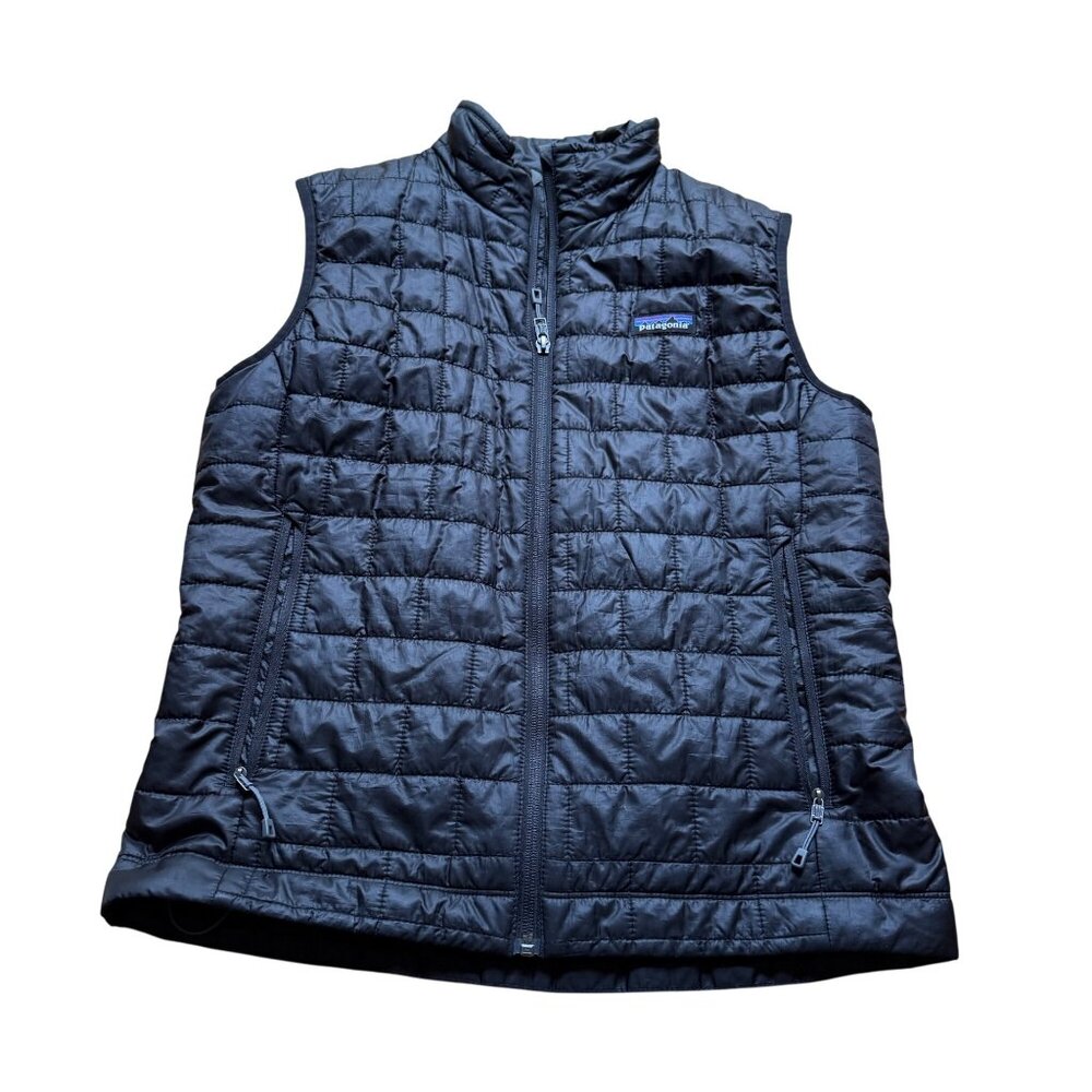Patagonia Size S Black Nano Lightweight Insulated Quilted Full-Zip Puffer Vest - Picture 2 of 12